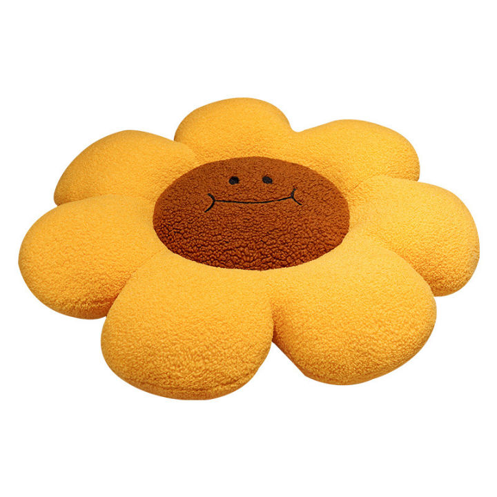 Smiling%20Face%20White%20Daisy%20Flower%20Cushion%20Plush%20Sunflower%20Chair%20Cushion%20-%20Image%203