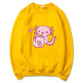 Anime Axolotl Loves Strawberry Milk Doodle Hoodie Kawaii Hoodies Winter Women Spring/Autumn Unisex Sweatshirt Harajuku Sudaderas KEEMEEUYZO.