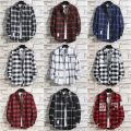 Ins Plaid Shirt Men's Outer Wear Trend All-match Long-sleeved Shirt. 