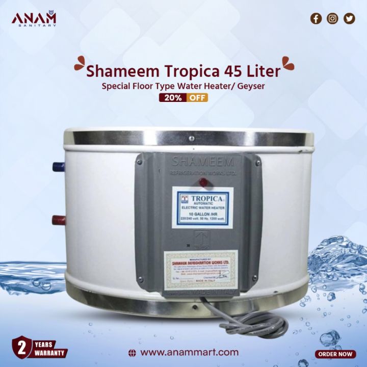 Shameem Tropica 45 Liter Special Floor Type Water Heater/ Geyser