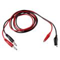 2PCS Multimeter Test Cable 4mm Banana Plug To Alligator Clip Test Lead Copper 1 M Crocodile Clip Multimeter Test Cable Red & Black Multimeter.