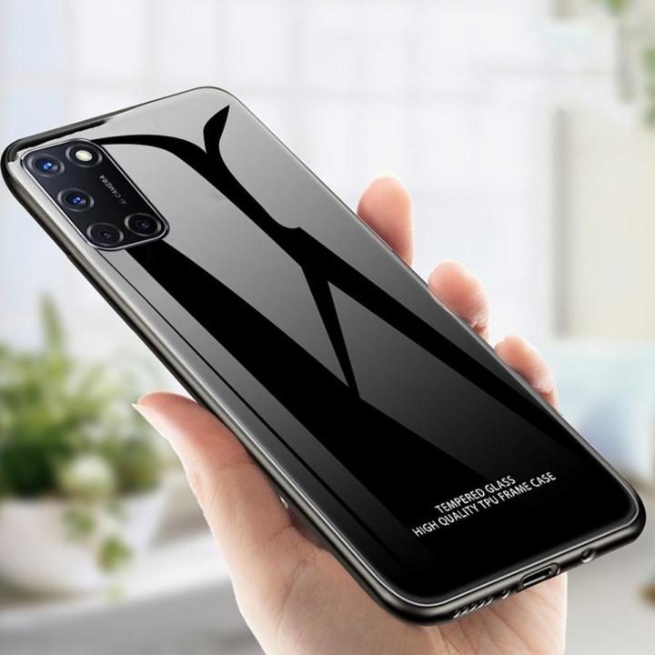 Case Tempered Glass Oppo A52 Oppo A92 Oppo A52 Glass Back Cover