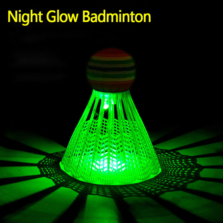 【Big-Sales】 LED Badminton Ball Glowing Light Up Plastic Badminton ...