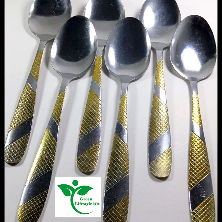 6-Piece%20Stainless%20Steel%20Spoon%20Set%20with%20Multi-Design%20Print,%208%20Inch%20Elegant%20Dinnerware%20for%20Home%20and%20Restaurant%20-%20Image%206