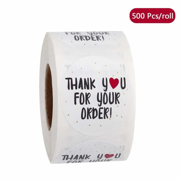 Creative%20500%20Pieces%20Round%20Thank%20You%20for%20Your%20Order-White%20level%20round%20Sticker-%20Thank%20you%20Sticker%20-%20Image%202