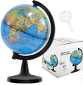 10.6CM World Globe for Kids Learning, Educational Rotating World Map Globes Mini Size Decorative Earth Children Globe for Classroom Geography Teaching, Desk & Office Decoration. 