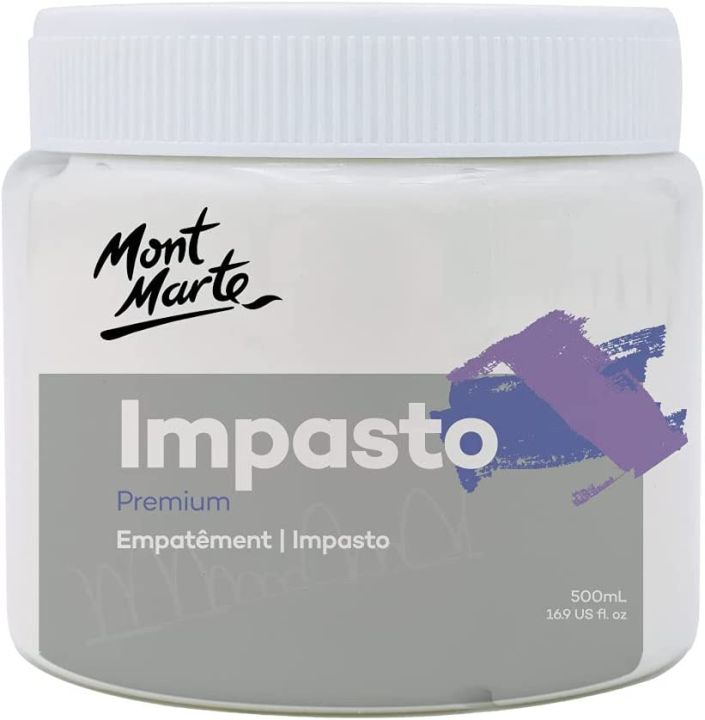 Mont Marte Impasto 500ml Perfect for creating texture and 3D surfaces Dries clear Mixable with acrylic paints