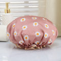 Daisy shower cap women's waterproof bath household double-layer waterproof women's shower cap oilproof shampoo bath cap can be issued on behalf of the family. 