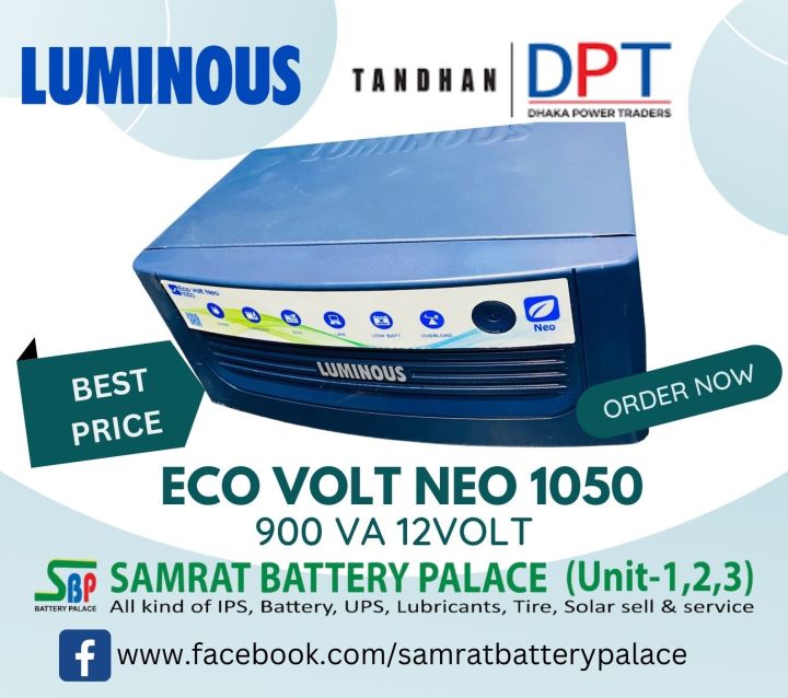 Luminous Eco Volt Neo 1050 Pure Sine Wave IPS & UPS 12V Inverter
