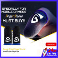 Progamer – 1 Pair(2 Pcs) Breathable  Mobile Gaming Finger Sleeve / Sweatproof Gloves for Mobile Gaming - Black / Finger Grip For Gaming / Gaming Finger Sleeves / Gaming Finger Gloves / Gaming Finger Cover / Gaming Finger Grip / Gaming Fiinger Sleeves. 