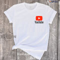 YouTube white Short Sleeves T-Shirt For Men(You tube Logo).