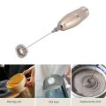 Milk Frother Handheld Whisk-Battery Operated Foam Maker Frother Gold.
