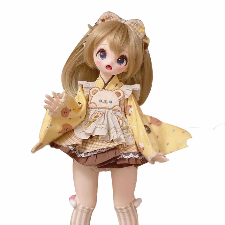 40cm doll small mini anime handmade cute whole body silicone solid doll BJD toy