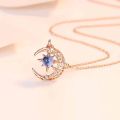 Exquisite Fashion Dream Star Sun Moon Moonlight Stone Necklace for Women Collar Chain Wedding Party Jewelry Gift Wholesale.