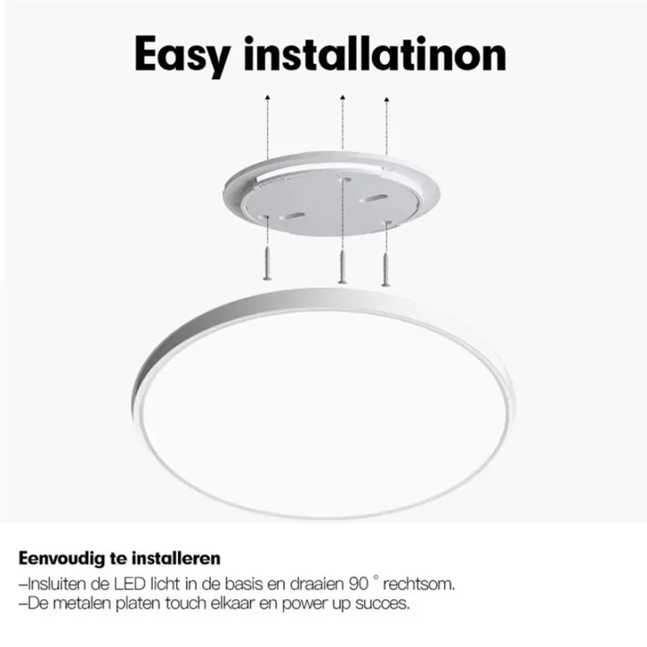 12%20Inch%20LED%20Flush%20Mount%20Ceiling%20Light%20Fixture%2024W%20Flat%20Modern%20Round%20Lighting%20Fixture%20for%20Kitchens,Stairwells,%20Bedrooms%20Easy%20Install%20B%20-%20Image%206