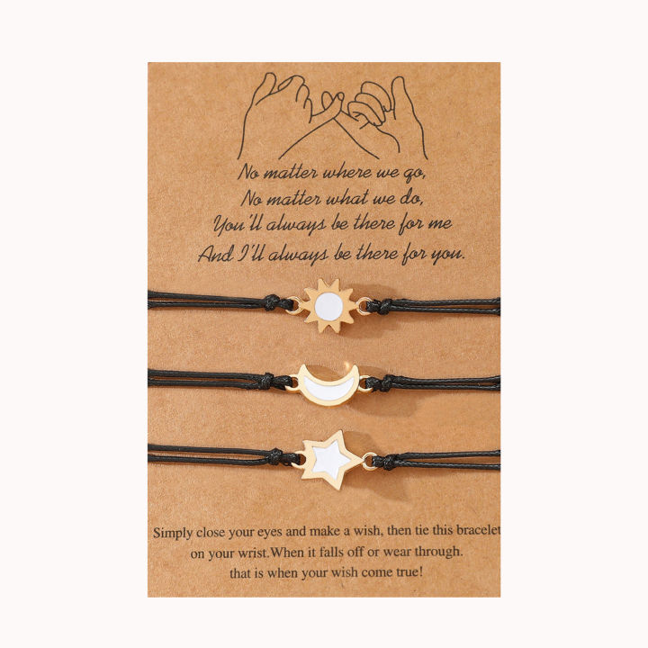 2024%20New%20Friendship%20Card%20Bracelet%20Fashionable%20and%20Personalized%20Alloy%20Oil%20Drop%20Sun%20Moon%20Star%20Wax%20Rope%20Woven%20Bracelet%203-piece%20Set%20-%20Image%207