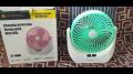 JY SUPER 1880 (RECHARGEABLE PORTABLE USB FAN) With LED Light, 2400mAh Battery 1400 mm Silent Operation 3 Blade Table Fan. 