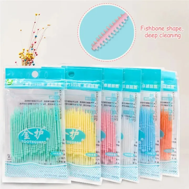 100pcs%20Double-headed%20Dental%20Brush%20Teeth%20Sticks%20Floss%20Pick%20Toothpick%20Tooth%20Clean%20Oral%20Care%20Interdental%20brush%20Food%20grade%20PP%20-%20Image%203