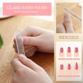 Nano Crystal Glass Nail File – Transparent Buffer & Polisher Block | Durable Pedicure & Manicure Tool.