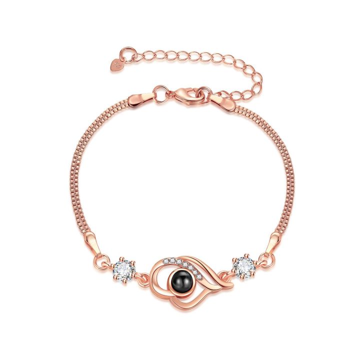 Factory direct sales in 100 languages, I love you projection bracelet, couple customization, simple to send girlfriends, Korean version of hand ornaments