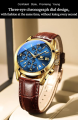 Olevs Top Luxury Leather Analog quartz fashionable watch for men. 
