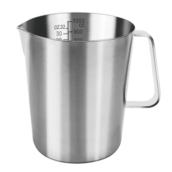 Measuring Jug 1L Stainless Steel, Measuring Cup Metal with Handle