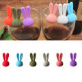 6Pcs Wine Glass Marker Creative 3D Rabbit Ears Silicone Drink Charms Wine Identifier For Champagne Cocktails Gonghpng. 