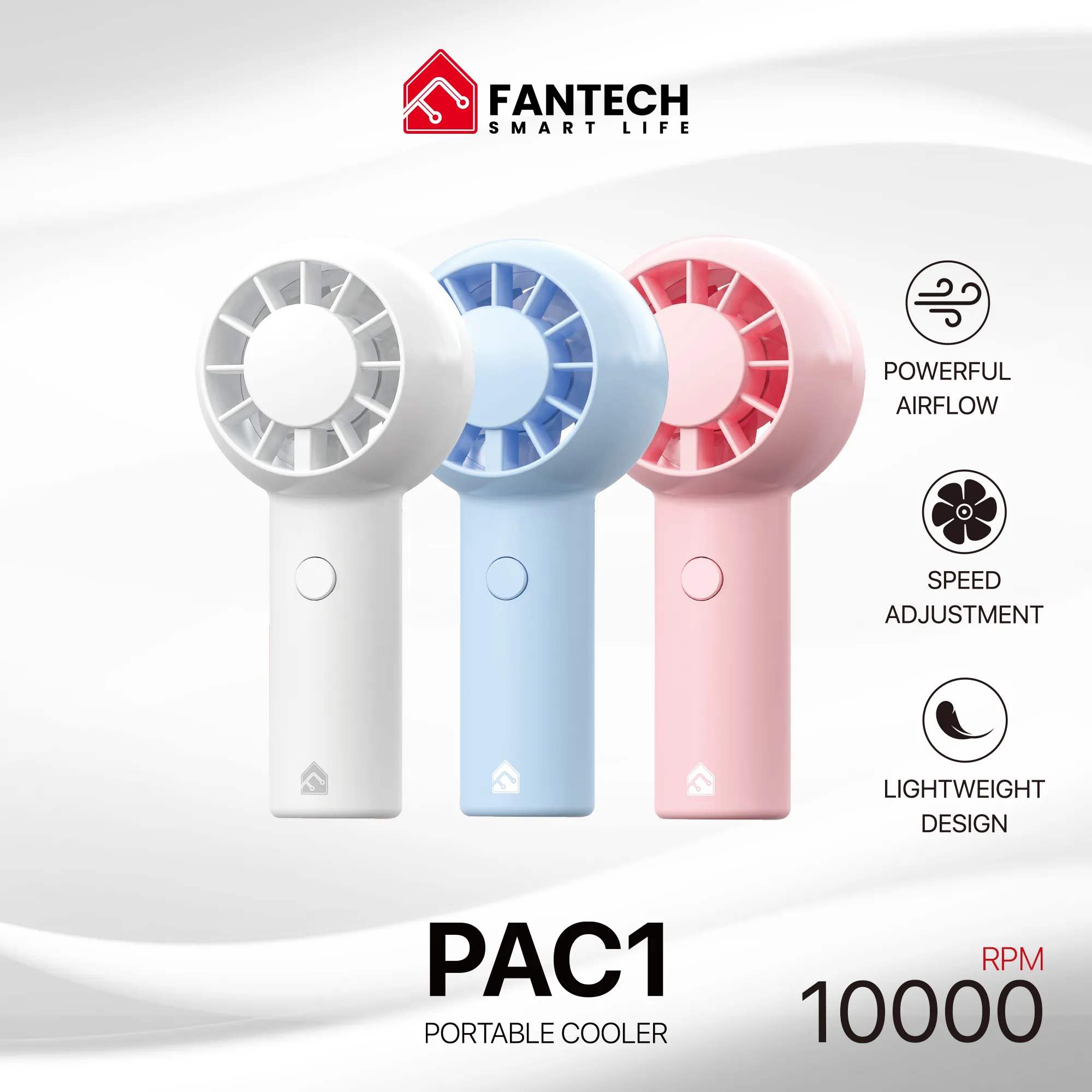 Fantech PAC1 Portable Handheld Charger Fan description image