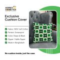 Exclusive Cushion Cover, Green & Black, (20″x20″), Only Cover. 