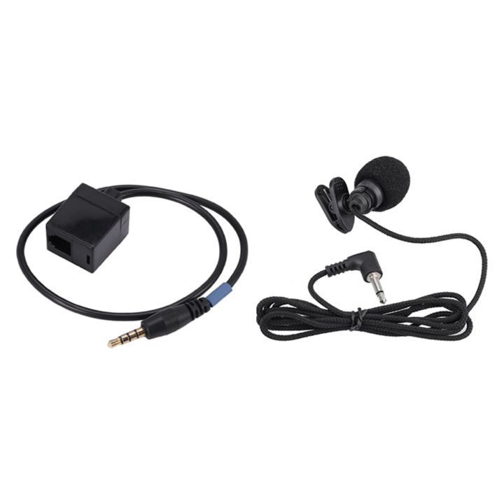 EITGZWAS Clipon Lapel 3.5mm Jack Condenser Mic with 3.5mm Male Jack to