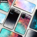 Phone Case Vivo Y33S Back Tempered Glass Cover Instagram Starry Sky Design Back Cover for Vivo Y33S Cover Shell Mirror Glass. 
