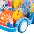 Gear Bus Toys Slide Car Early Educational Toys Interactive Toys with Visible Rotating Gears Gear Toy. 