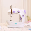 VOF CGSM202 PP Materials Mini Sewing Machine - Dual Speed Portable Mini Electric Pedal Double Threads Rewind Swing Machine.