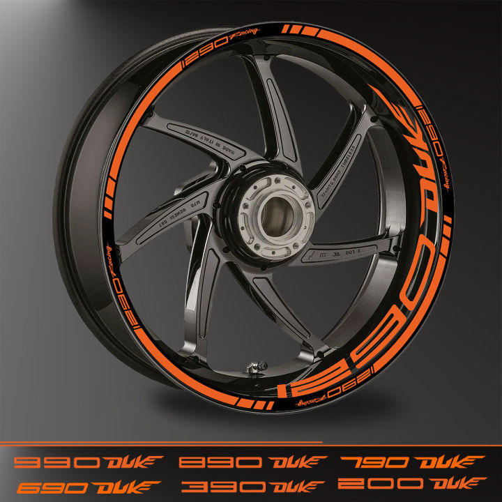 KTM 1290 SuperDuke R / GT Wheel Stripe Decal Kit 2014-2019 - TOMTEC-Racing, Made In Germany - View #5