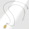 New clavicle chain feminine high carbon diamond pendant ladies European and American necklace women's wholesale ins style jewelry design sense. 