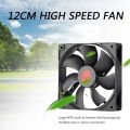 120mm Quiet Computer Fan 4 Pin High Speed Desktop Chassis Fan DC 12V 3000RPM Large Air Volume For Computer PC Case Radiator 55dB. 