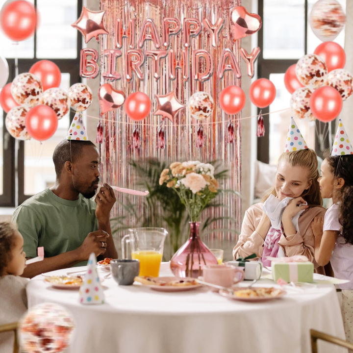 Migeet%2040PCS%20Rose%20Gold%20Birthday%20Party%20Decorations%20Set%20Boys%20Girls%20Women%20Birthday%20Party%20Supplies%20Reusable%20Happy%20Birthday%20Sequin%20Heart%20Balloons%20Tassel%20Door%20Curtain%20for%20Baby%20Birthday%20Party%20Decorations%20-%20Image%207