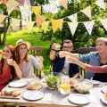 40 Feet Fabric Bunting Banner Vintage Bunting Flag for Party Yellow. 
