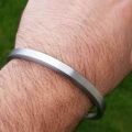 Silver Fashionable Stainless Stee Round Bracelet For Men/Boy. 