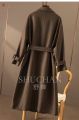 High Quality Worsted 80% Wool Lace-up Long Trench Coat Women Casaco Feminino Inverno Abrigo Invierno Para Mujer. 