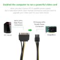 20cm SATA 15 Pin to 6 Pin PCI Express Graphics Video Card Sata Power Cable. 