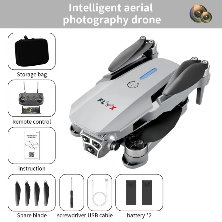 FLH%20Mini%202%20Drone,%20Duel%20Camera%20,%20Duel%20Battery%20Brashless%204K%20HD%20Dual%20Camera%20Intelligent%20Following%20UAV%20Dron%20Headless%20Mode%20Optical%20Flow%20Hover%20Professional%20FPV%20RC%20Drones%20E88%20-%20Image%203
