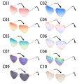1PC Women Heart Shape Sunglasses luxury Brand Designer Men Metal Frame Sun Glasses Vintage Gradient Ocean Lenses UV400 Shades.
