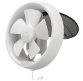 Exhaust Fan 6 Inch Round National Deluxe Round Glass Window Bathroom Exhaust Fan 6" inch -White. 