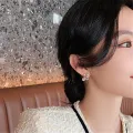 Trendy Cute Crystal Cherry Rhinestone New Stud Earrings for Women - Earrings for Girls Simple Top Fashion Jewelry Gift for Wedding Engagement Party.