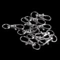 20Pcs Metal Clasp Swivel Trigger Clips Snap Hooks Key Ring Bags DIY Craft Silver.