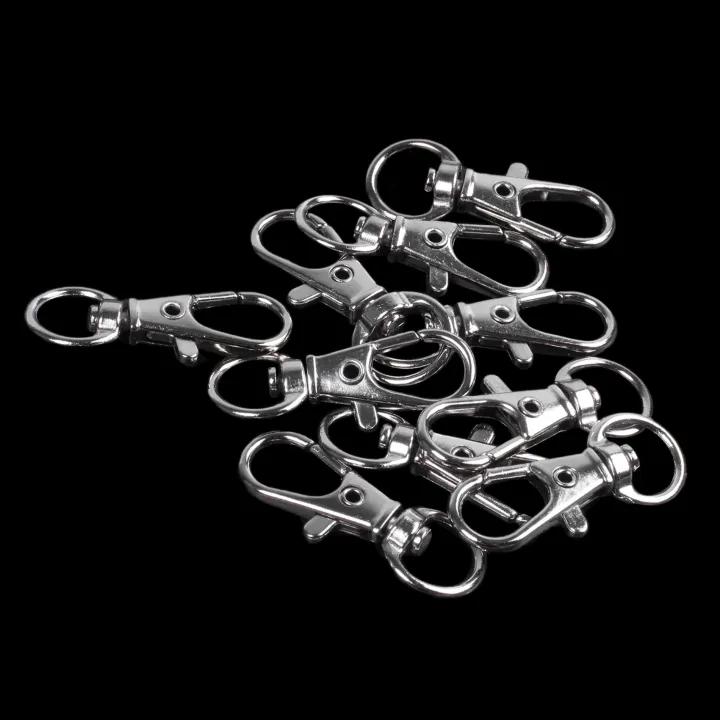20Pcs%20Metal%20Clasp%20Swivel%20Trigger%20Clips%20Snap%20Hooks%20Key%20Ring%20Bags%20DIY%20Craft%20Silver%20-%20Image%206