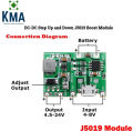 3.7V to 12V 9V 5V 2A Adjustable Step Up 18650 Lithium Battery Charging DC to DC Step Up Boost up to 27 Volt Module Mini UPS DIY Kit J5019.