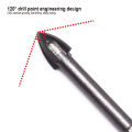 Harden Glass & Tiles Drill Bit ( 3mm / 4mm / 5mm / 6mm / 7mm / 8mm / 10mm / 12mm ) porcelain marble tile glass drilling Hex shank cross tip drill bit.