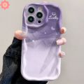 Purple Ribbon Lucky Smiley Face Case For Realme 11 C53 C35 C12 C15 C25 C17 8i 6i 5 9i 5i 7 5s C17 C11 C55 C51 C25s C31 C30 C21 C25Y C20 C21Y C33 C3 3D Wavy Curved Edge Cover.